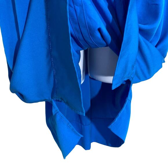 Diane Von Furstenberg Apona Silk Blend Tunic Dress In Electric Blue DVF Size 6 - Picture 12 of 16